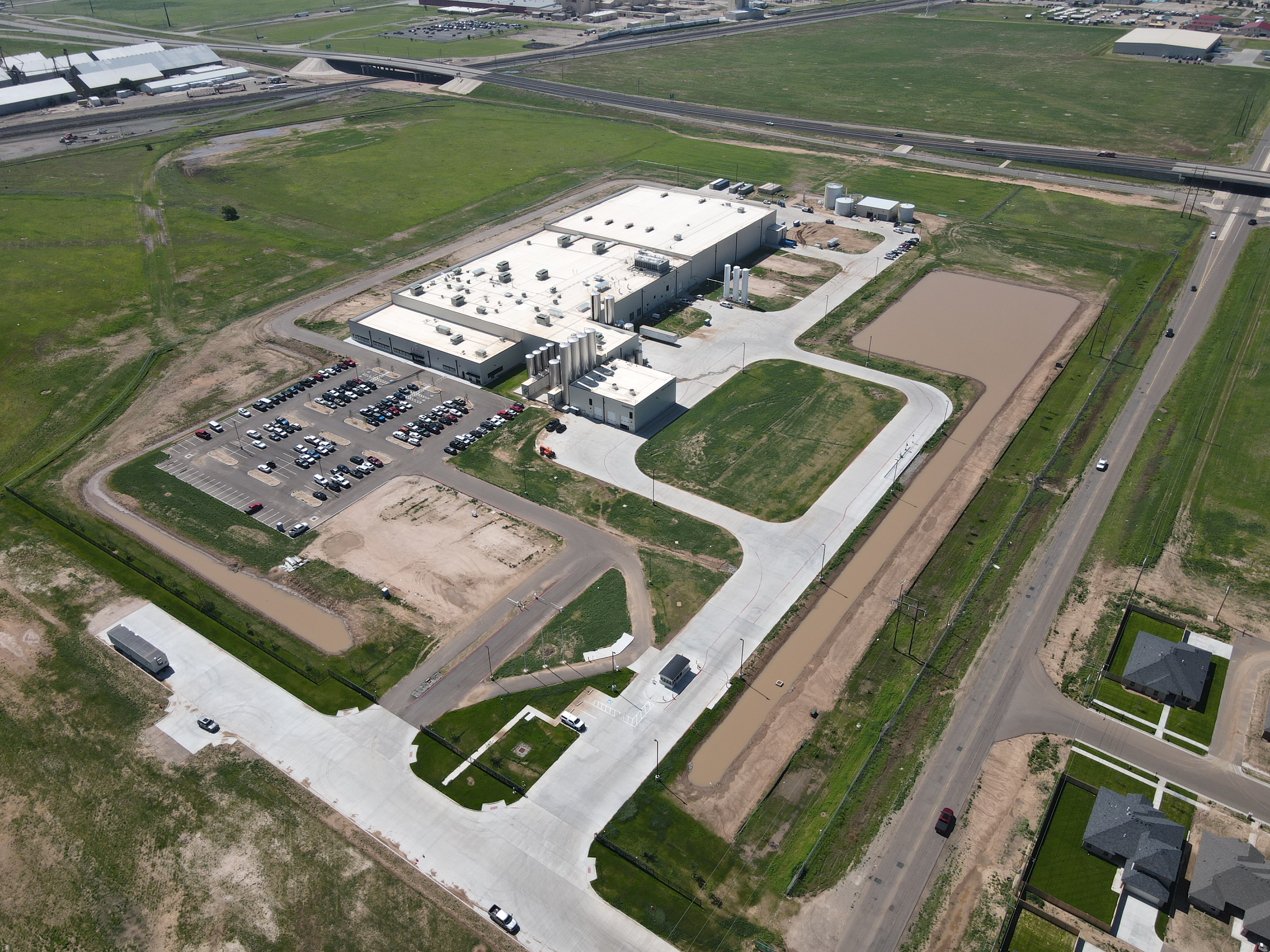 Completed facility, northeast aerial