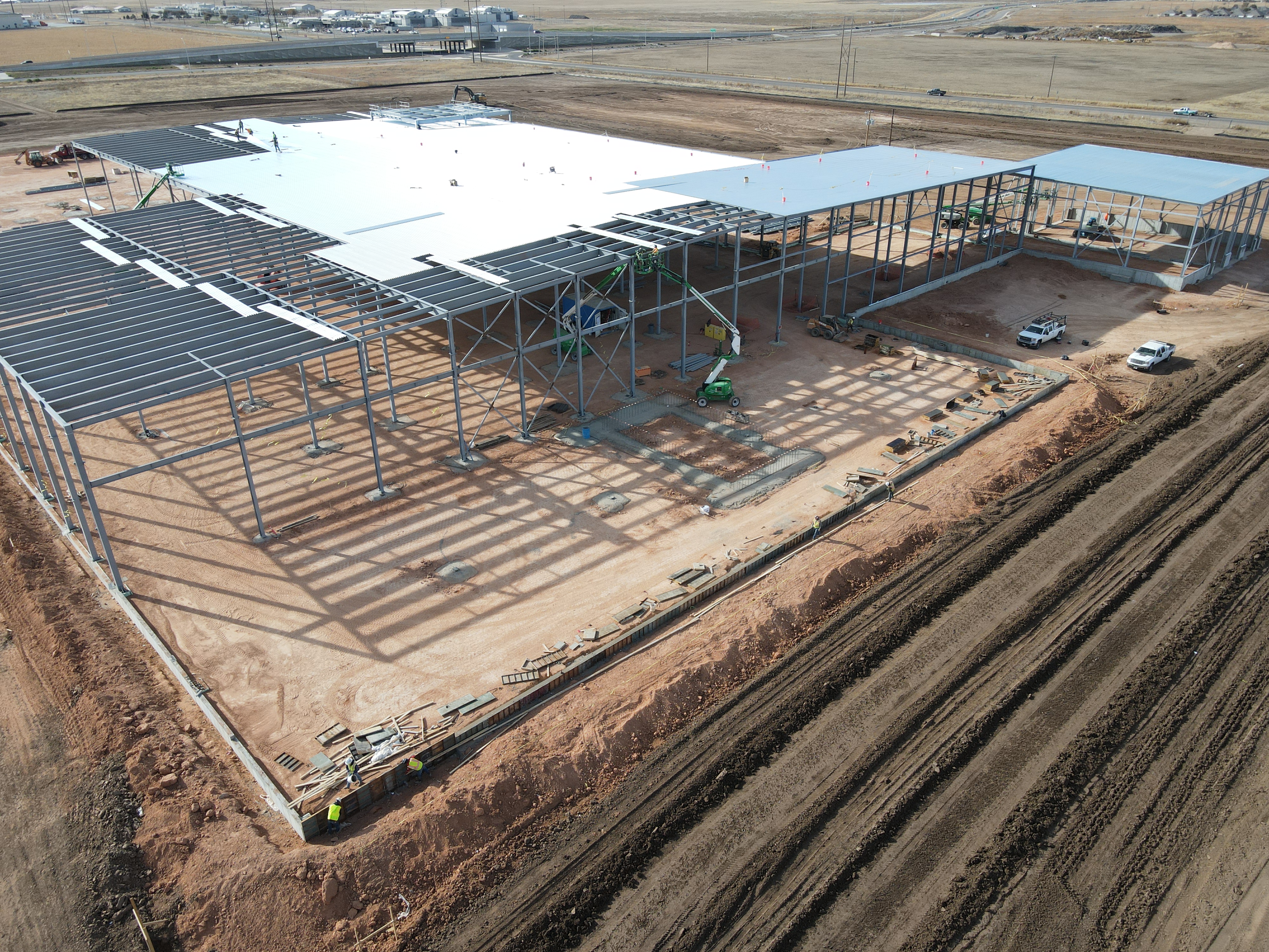 Office and roof, early phase