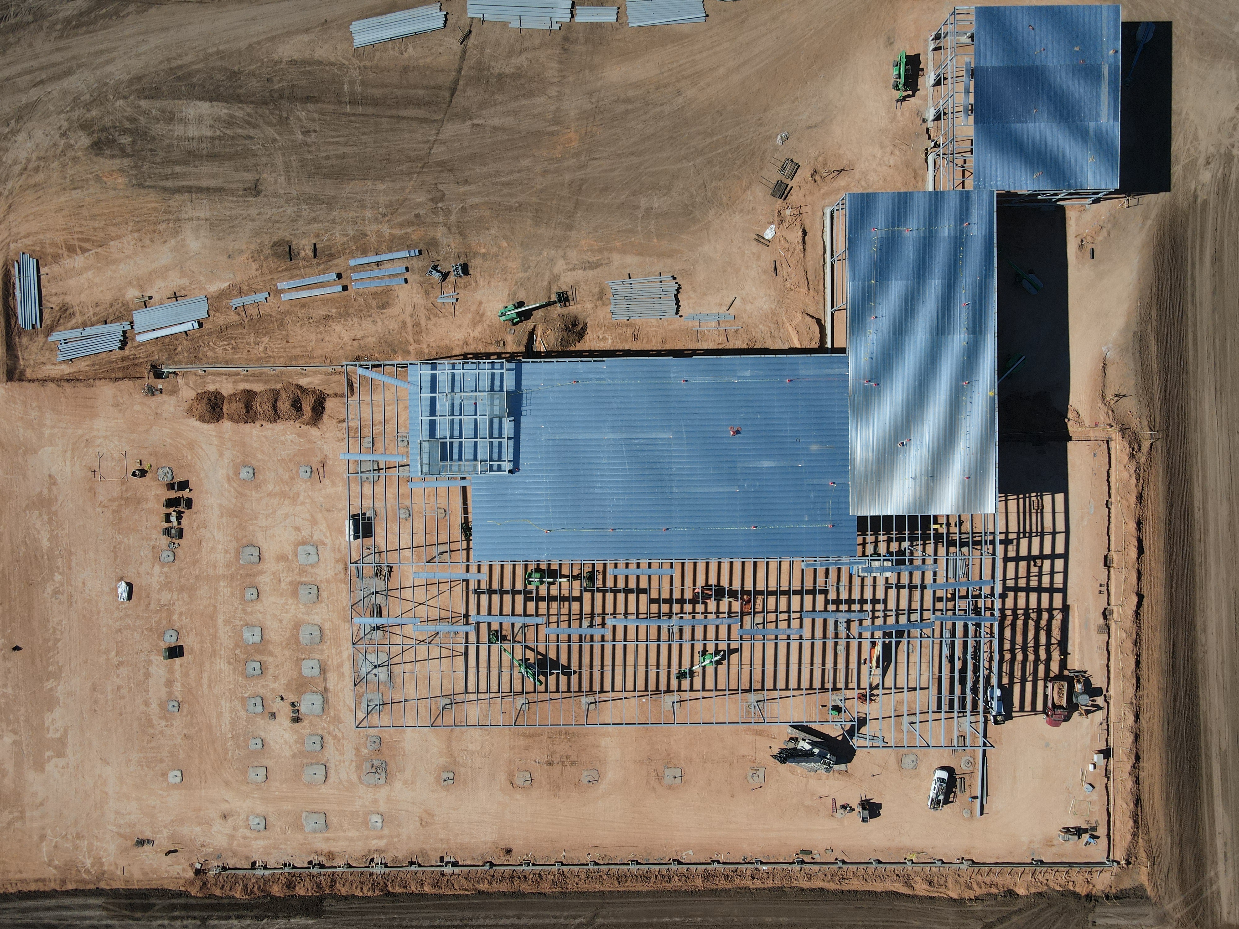 Plan view, roof decking