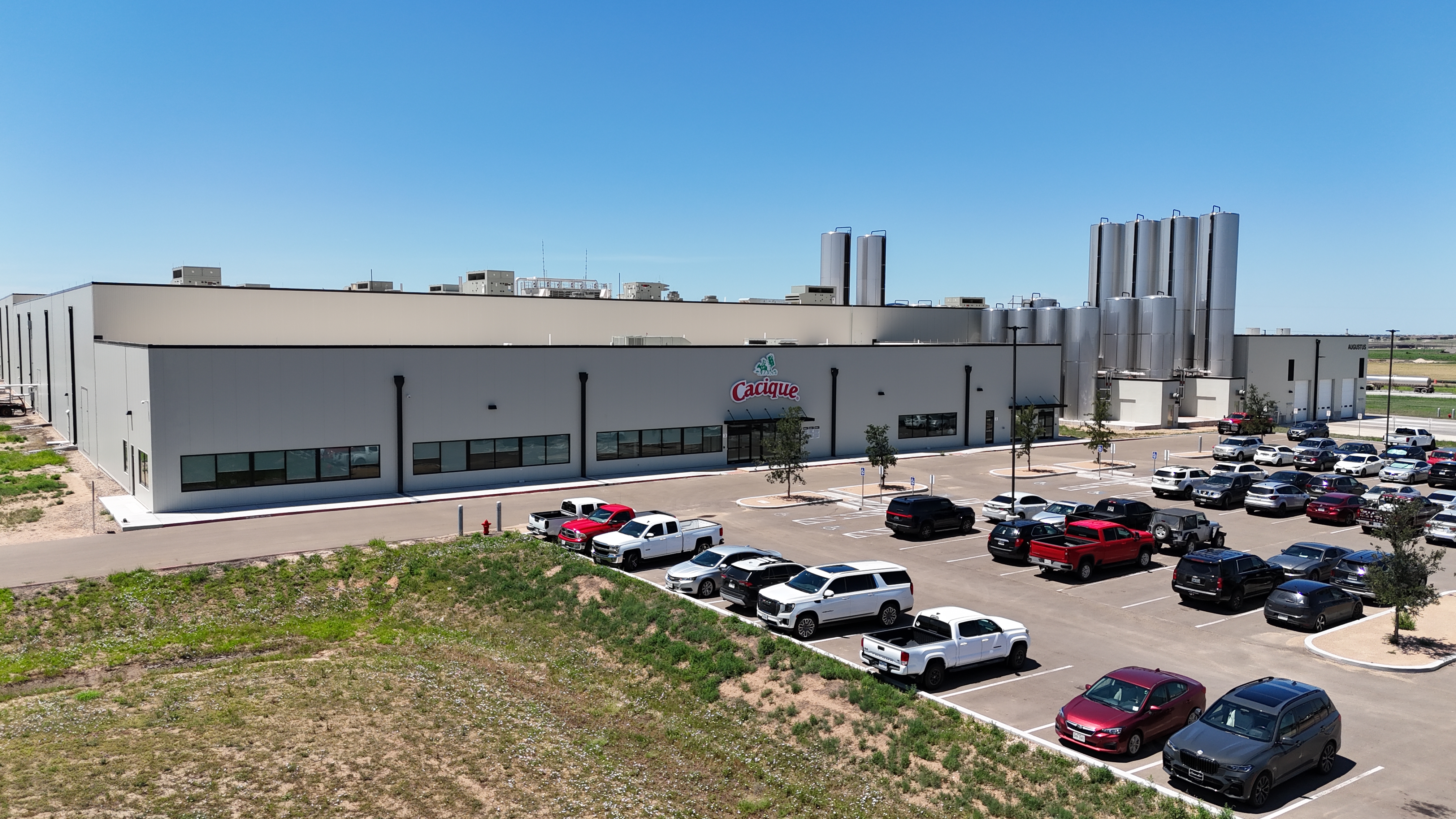 Front elevation, bright day