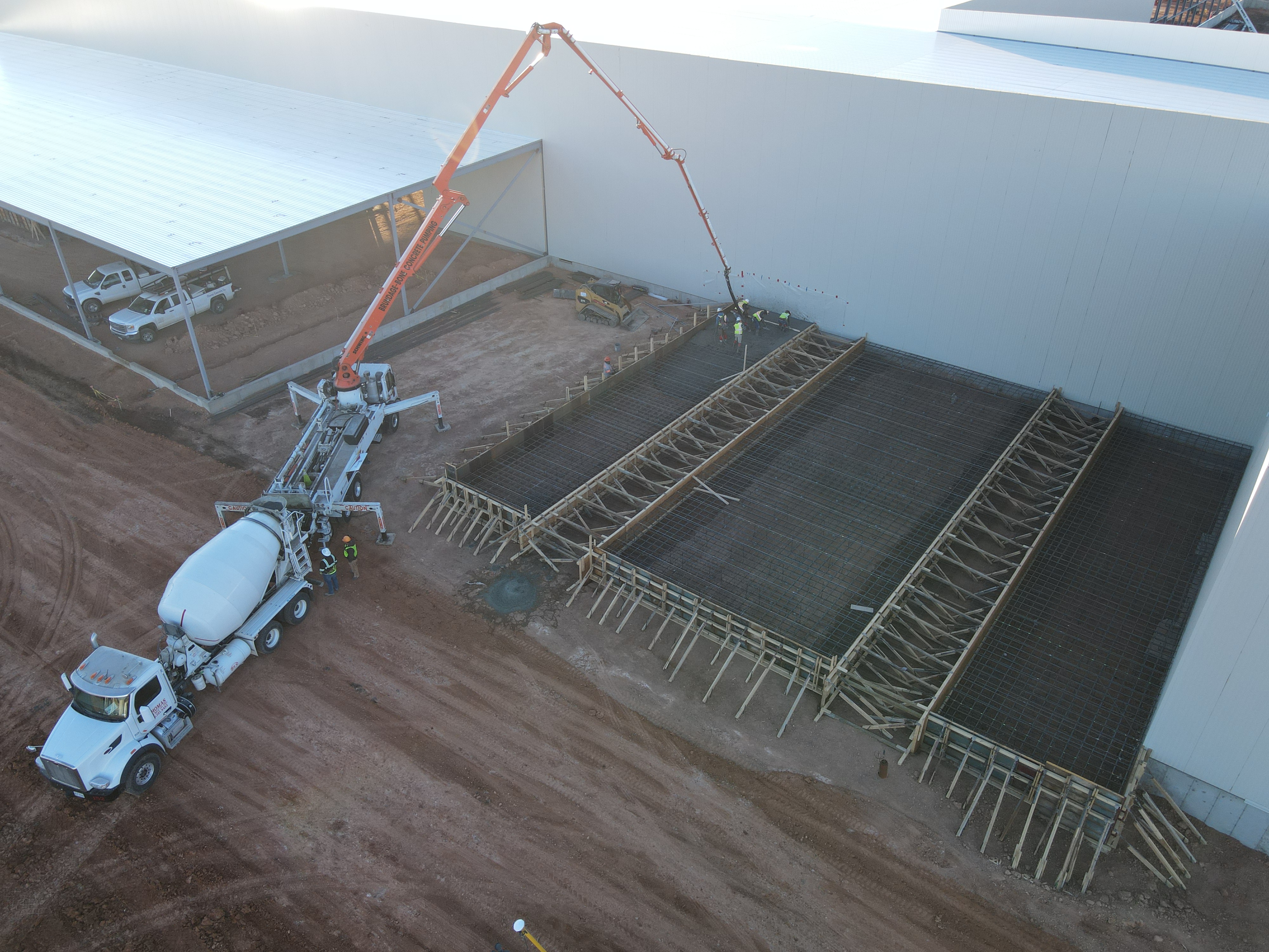 Silo pad concrete placement