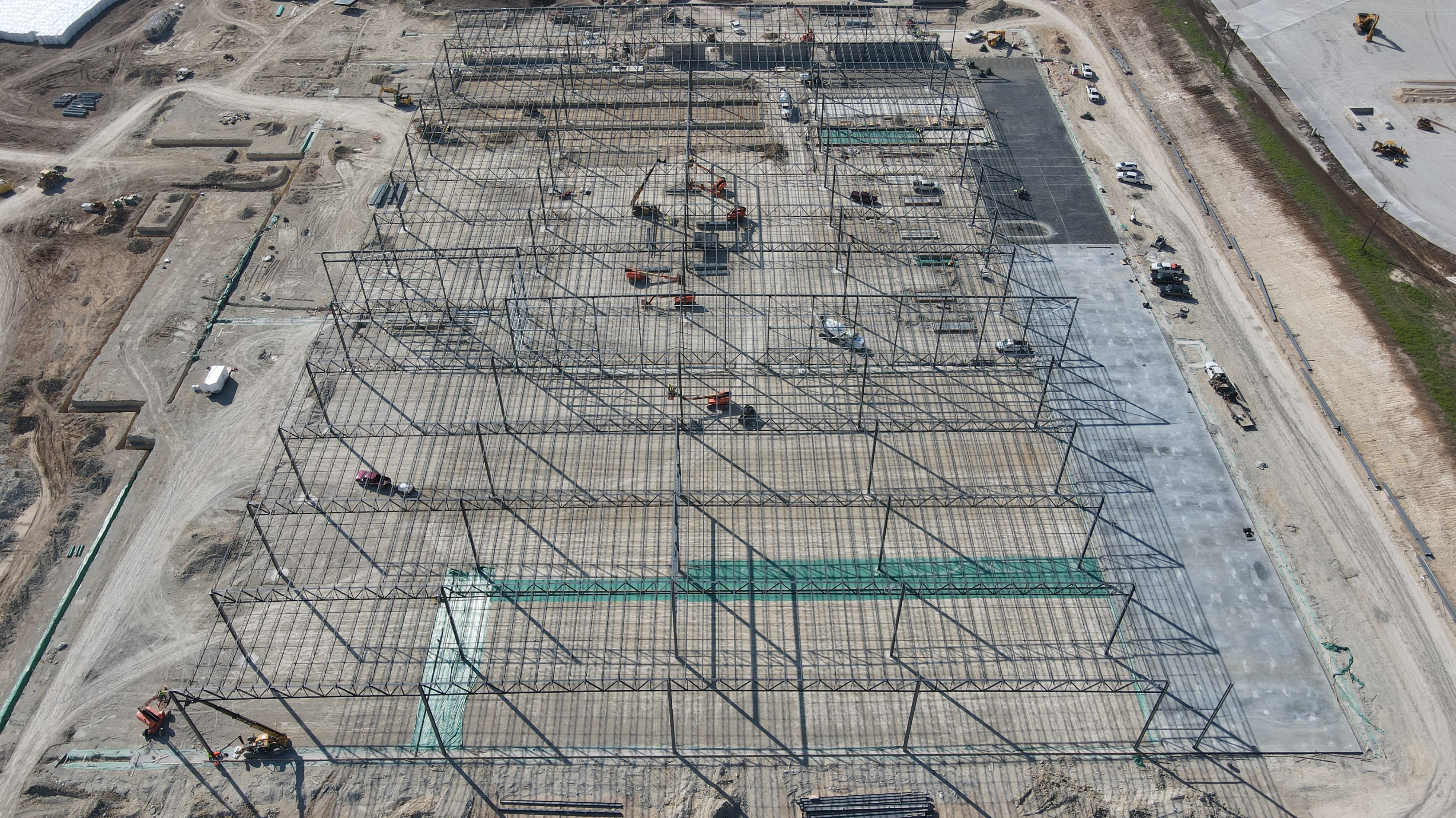 Organized steel staging for efficient picks.