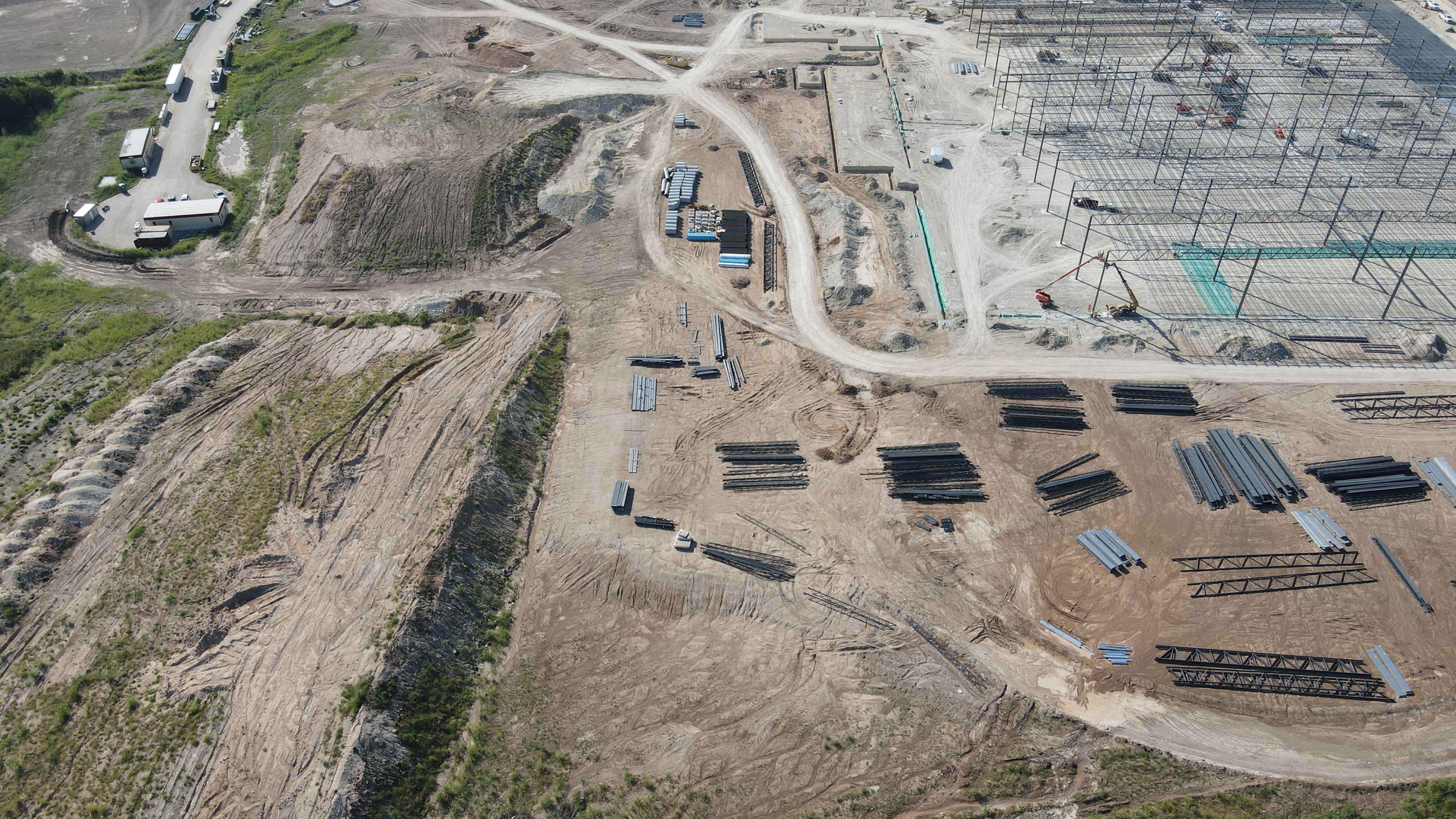 Frame assembly with roof deck placement.